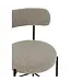 J-line barstoel Bouclé - multiplex/polyester - grijs/zwart (per 2)