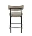 J-line barstoel Bouclé - multiplex/polyester - grijs/zwart (per 2)
