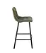 J-line Barstoel Kent Metaal/Polyester Groen (per 2)