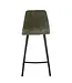 J-line Barstoel Kent Metaal/Polyester Groen (per 2)