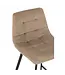 J-line barstoel Olivier - textiel/metaal - beige (per 2)