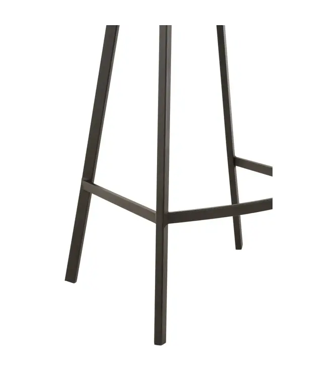 J-line barstoel Olivier - textiel/metaal - beige (per 2)