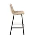J-line barstoel Olivier - textiel/metaal - beige (per 2)