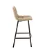 J-line Barstoel Stephane Textiel/Metaal Beige ( per 2)