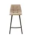 J-line Barstoel Stephane Textiel/Metaal Beige ( per 2)