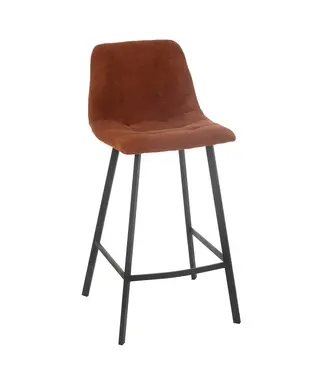 J-line Barstoel Kent Metaal/Polyester Roest (per 2 )