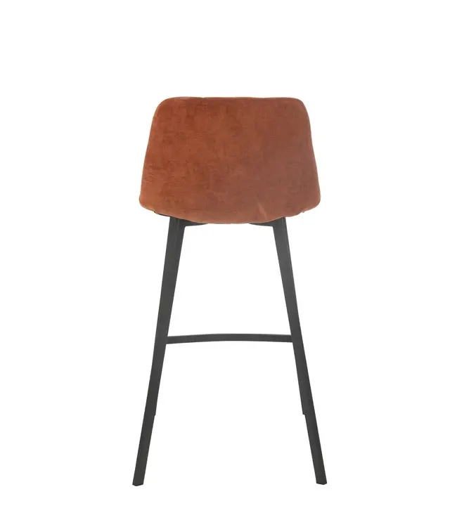 J-line Barstoel Kent Metaal/Polyester Roest (per 2 )