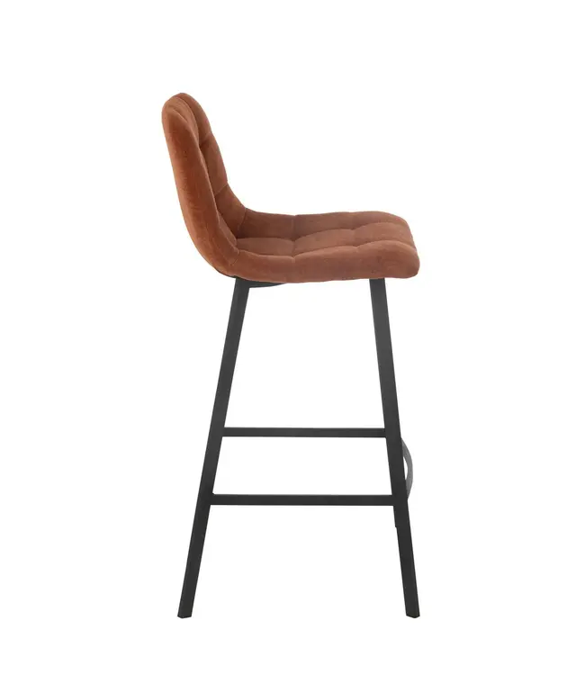 J-line Barstoel Kent Metaal/Polyester Roest (per 2 )