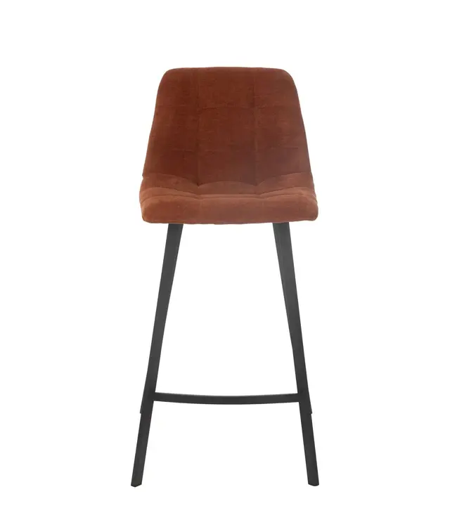 J-line Barstoel Kent Metaal/Polyester Roest (per 2 )