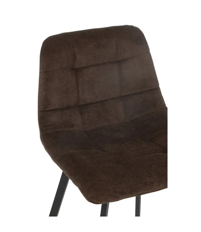 J-line Barstoel Kent Metaal/Polyester Bruin (set van 2)