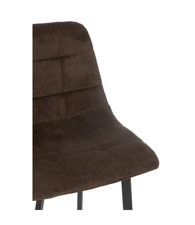J-line Barstoel Kent Metaal/Polyester Bruin (set van 2)