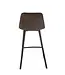 J-line Barstoel Kent Metaal/Polyester Bruin (set van 2)