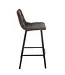 J-line Barstoel Kent Metaal/Polyester Bruin (set van 2)