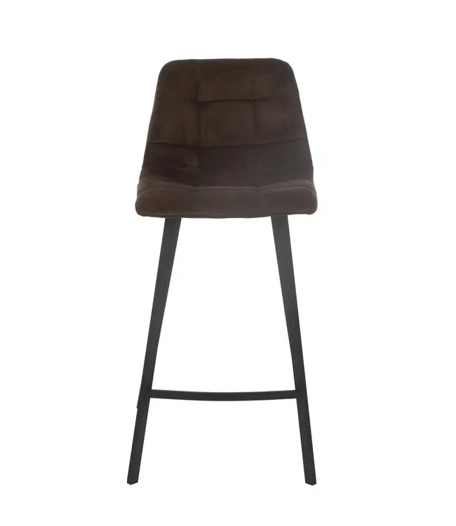 J-line Barstoel Kent Metaal/Polyester Bruin (set van 2)