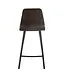 J-line Barstoel Kent Metaal/Polyester Bruin (set van 2)