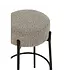J-line Barkruk Boucle Multiplex/Polyester Grijs/Zwart (set van 2)