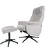Veer carpets Relaxfauteuil Bindy + Hocker – Perfect Harmony – Taupe 04