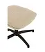 J-line zetel Relax + Voetbank - metaal/multiplex - beige/zwart