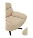 J-line zetel Relax + Voetbank - metaal/multiplex - beige/zwart