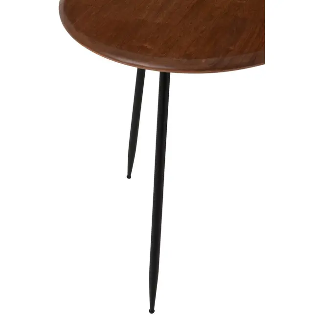 J-Line salontafel Neo - rubber - naturel/zwart - set van 2
