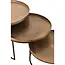J-Line bijzettafel Rond - aluminium - roest - set van 3