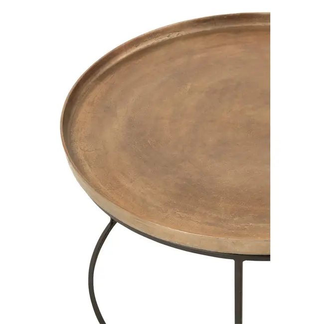 J-Line bijzettafel Rond - aluminium - roest - set van 3