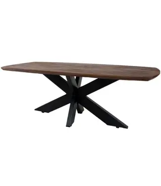 Home67 Eettafel Felix – Espresso Mangohout – 220 x 100 cm