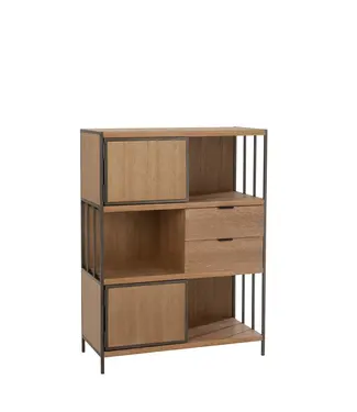 J-line J-Line Compartimenten kast - hout/ metaal - naturel