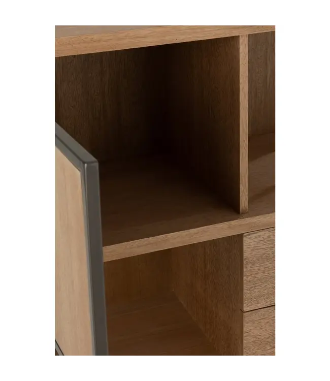 J-line J-Line Compartimenten kast - hout/ metaal - naturel