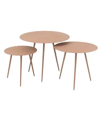 J-line Bijzettafel - ijzer - oud roze