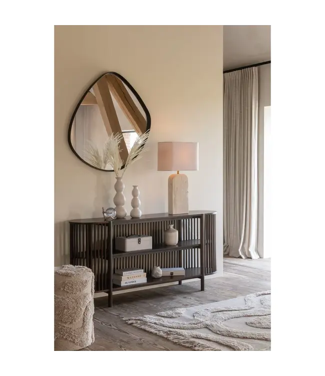 J-line J-Line Console 2 Planken Conie Mango Hout Donker Bruin