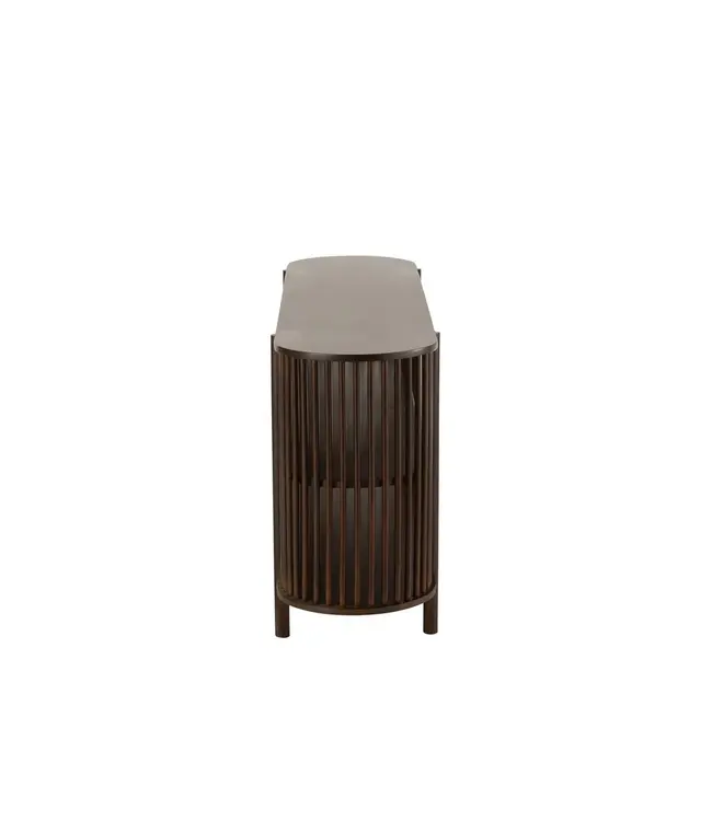 J-line J-Line Console 2 Planken Conie Mango Hout Donker Bruin