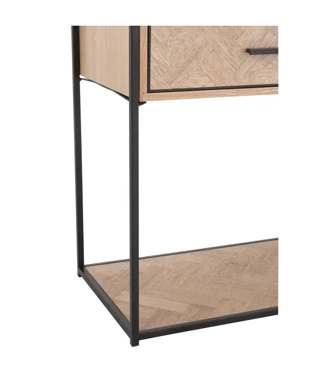 J-line J-Line Console Zigzag 2 Lades Hout/Metaal Naturel/Zwart