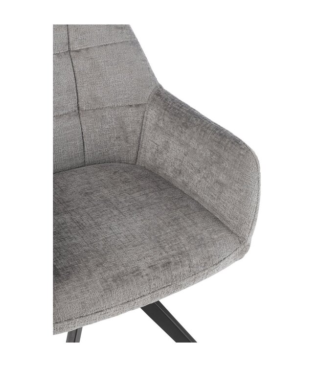 J-line J-Line Stoel Louna Ijzer/Acryl Grijs (per 2 stuks)