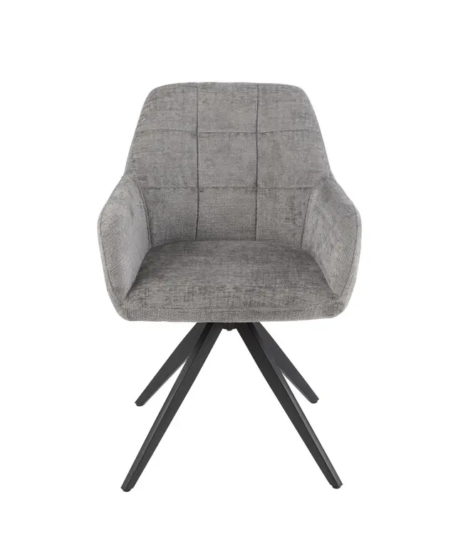 J-line J-Line Stoel Louna Ijzer/Acryl Grijs (per 2 stuks)