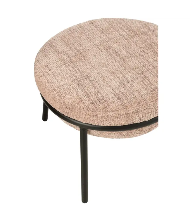 J-line J-Line loungestoel + poef - ijzer - roze/zwart