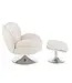 J-line J-Line zetel Relax + Voetbank - metaal/multiplex - creme/zilver