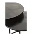 J-line J-Line bijzettafel Rond Oxidize - ijzer - zwart/groen - set van 3