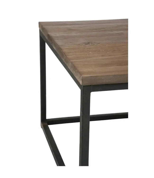 J-line J-Line bijzettafel - hout/metaal - bruin/zwart