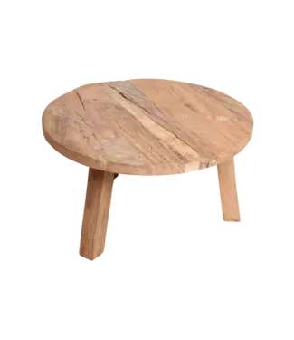 Raw materials Farmwood ronde salontafel - FSC-gerecycled hout - Ø70x38 cm
