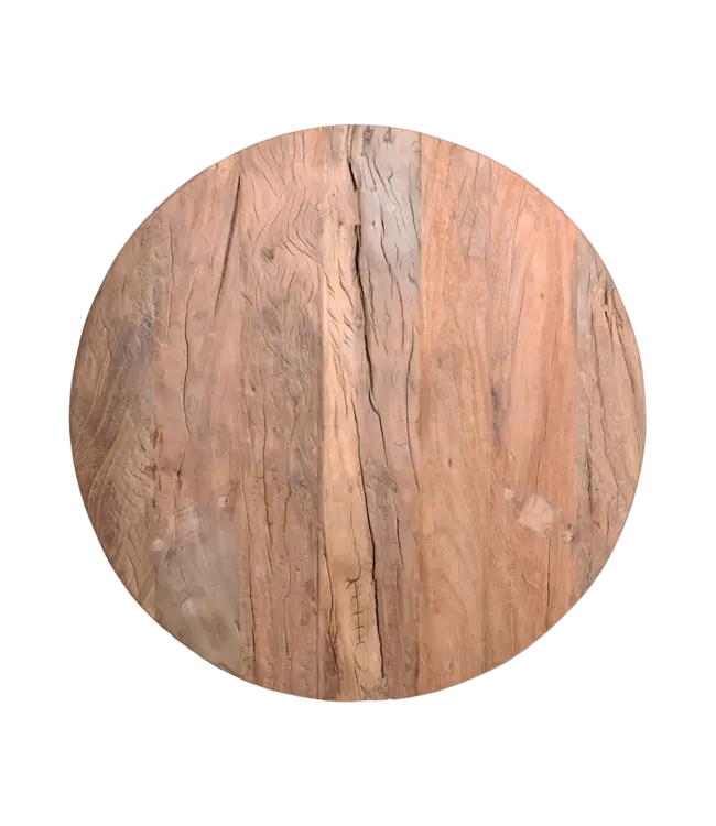 Raw materials Farmwood ronde salontafel - FSC-gerecycled hout - Ø70x38 cm