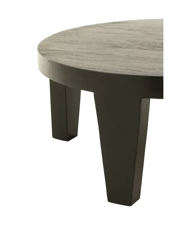 J-line J-Line Salontafel Rond Mango Hout Matte Zwart