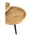 J-line J-Line Set Van 3 Bijzettafel Rond Mango Hout Naturel
