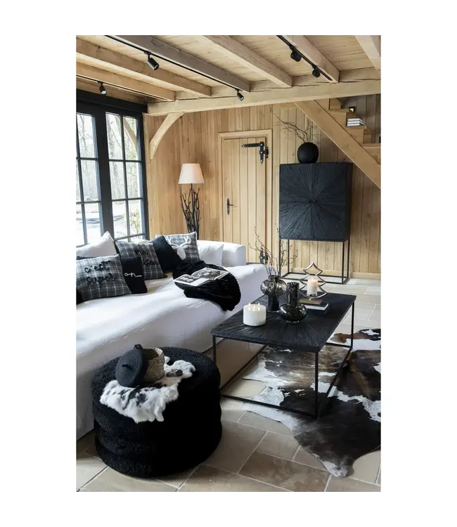 J-line J-Line salontafel Shanil - hout/ijzer - zwart