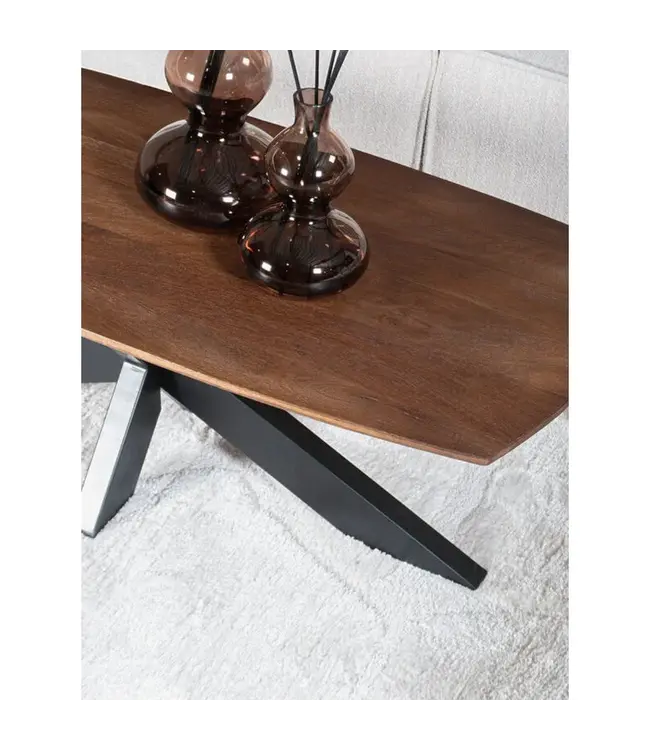 Home67 Salontafel Felix – Espresso Mangohout – 120 x 55 cm