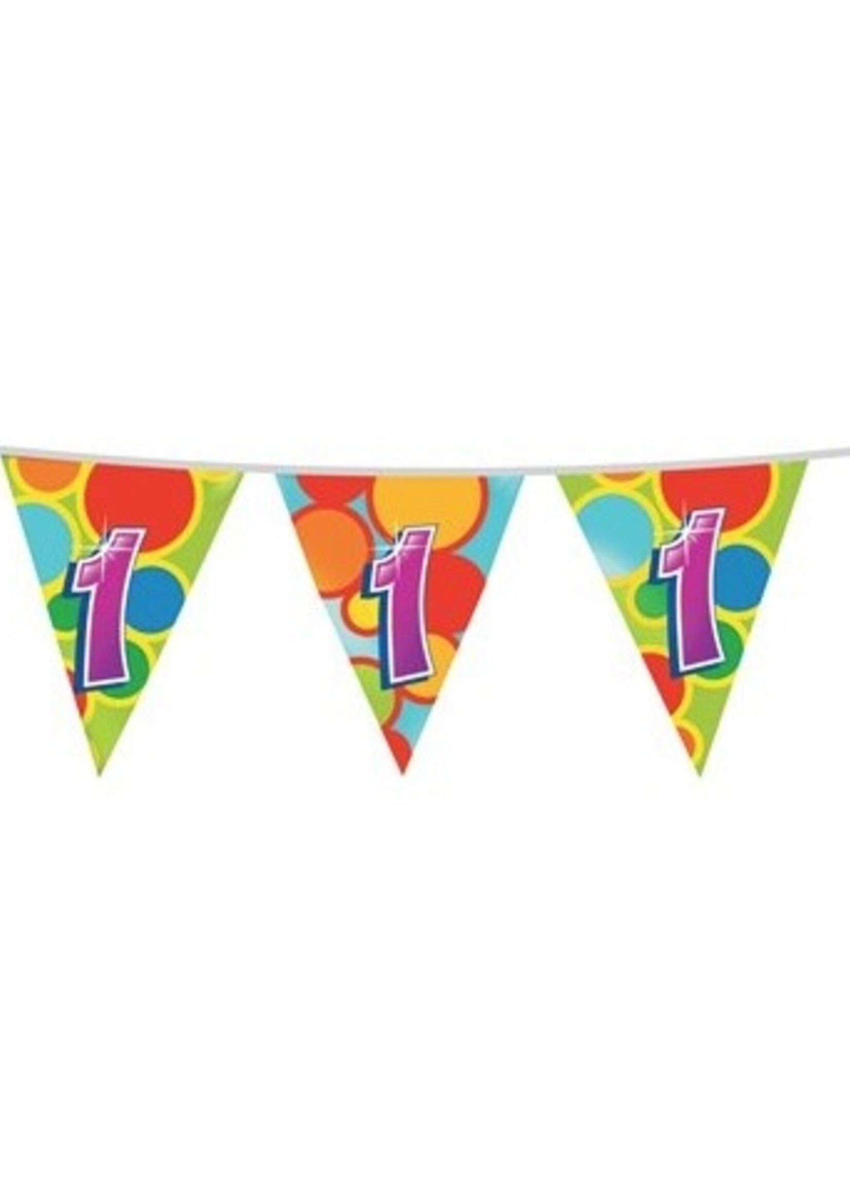 Party Planet Vlaggenlijn ’1’ jaar (10m)