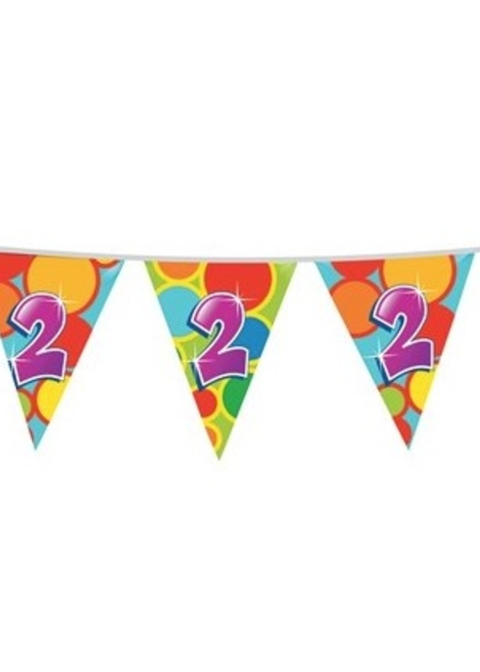 Party Planet Vlaggenlijn ’2’ jaar (10m)