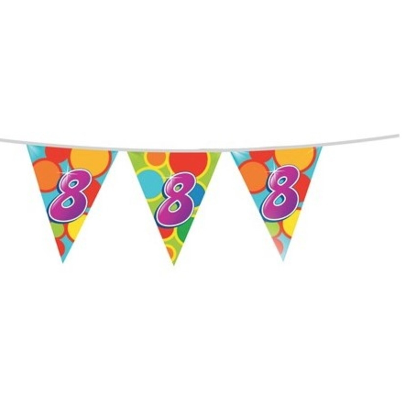 Party Planet Vlaggenlijn ’8’ jaar (10m)