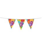 Party Planet Vlaggenlijn ’6’ jaar (10m)
