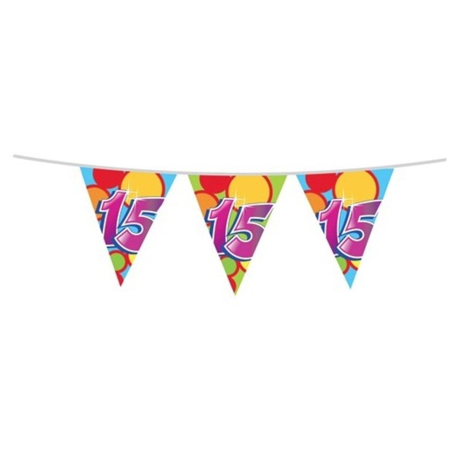 Party Planet Vlaggenlijn ’15’ jaar (10m)